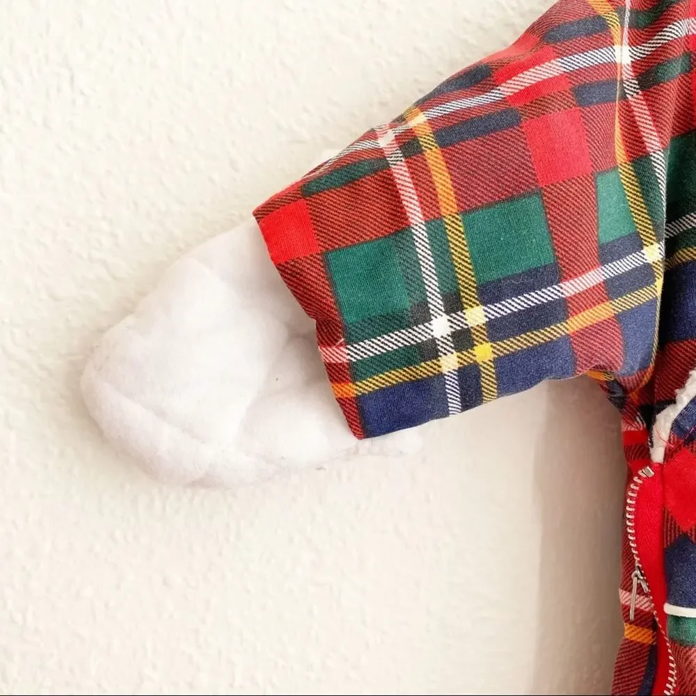 Quiltex Vintage Christmas Plaid Baby Bunting Snow Sack